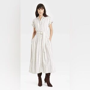 NTW UNIVERSAL THREAD STRIPED LINEN DRESS